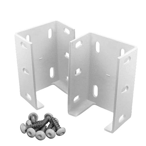 freedom pre-assembled 2-pack white metal fence bracket vinyl fence 73013963|Amazon.com: Vinyl Fence Brackets White.